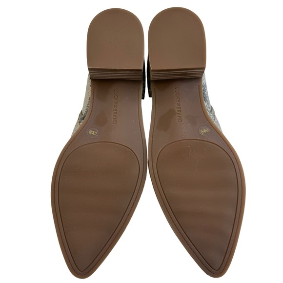 NWOT Lucky Brand Kenri Snakeskin Print Leather Booties Size 11M - Picture 12 of 16